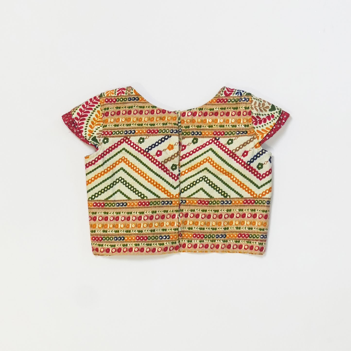 Pre Order: Multicolor Lehenga with coat styled attached top