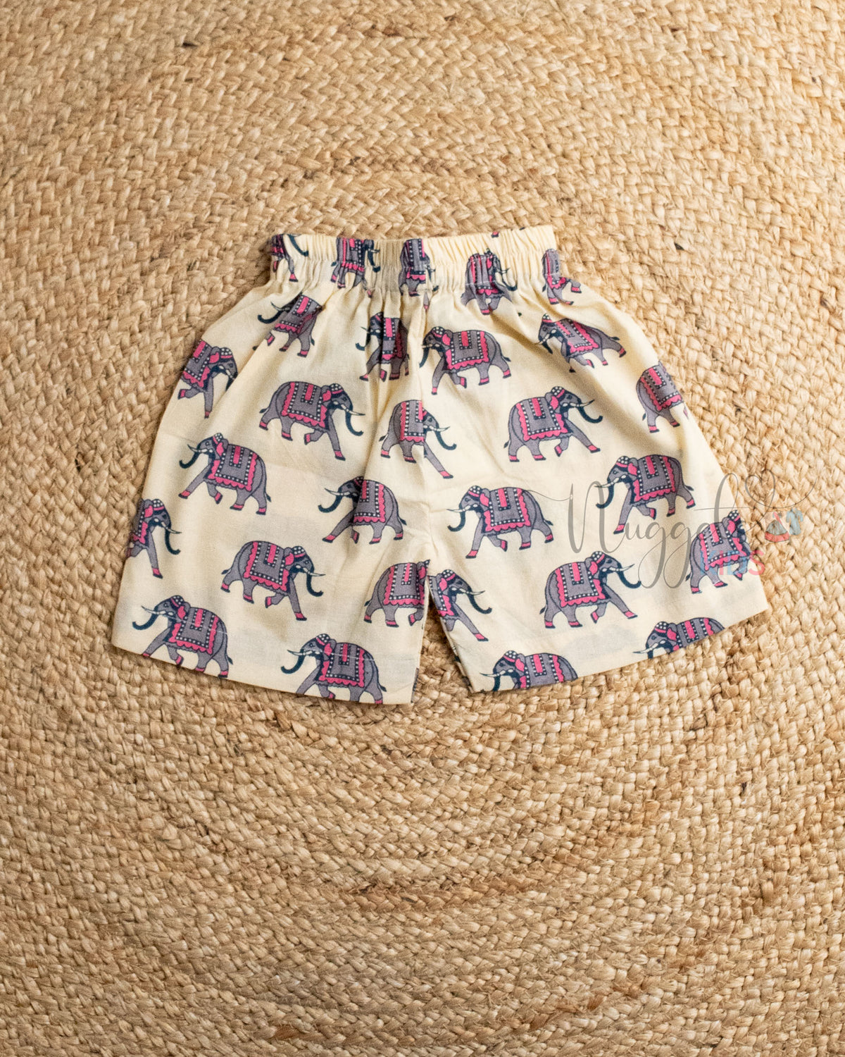 Ready to Ship: Playful Joy Printed Sleeveless Jhabla and Shorts Set