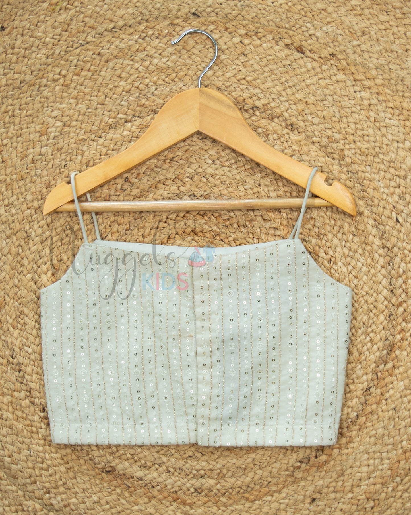 Ready to Ship: White Designer Spaghetti Crop Top