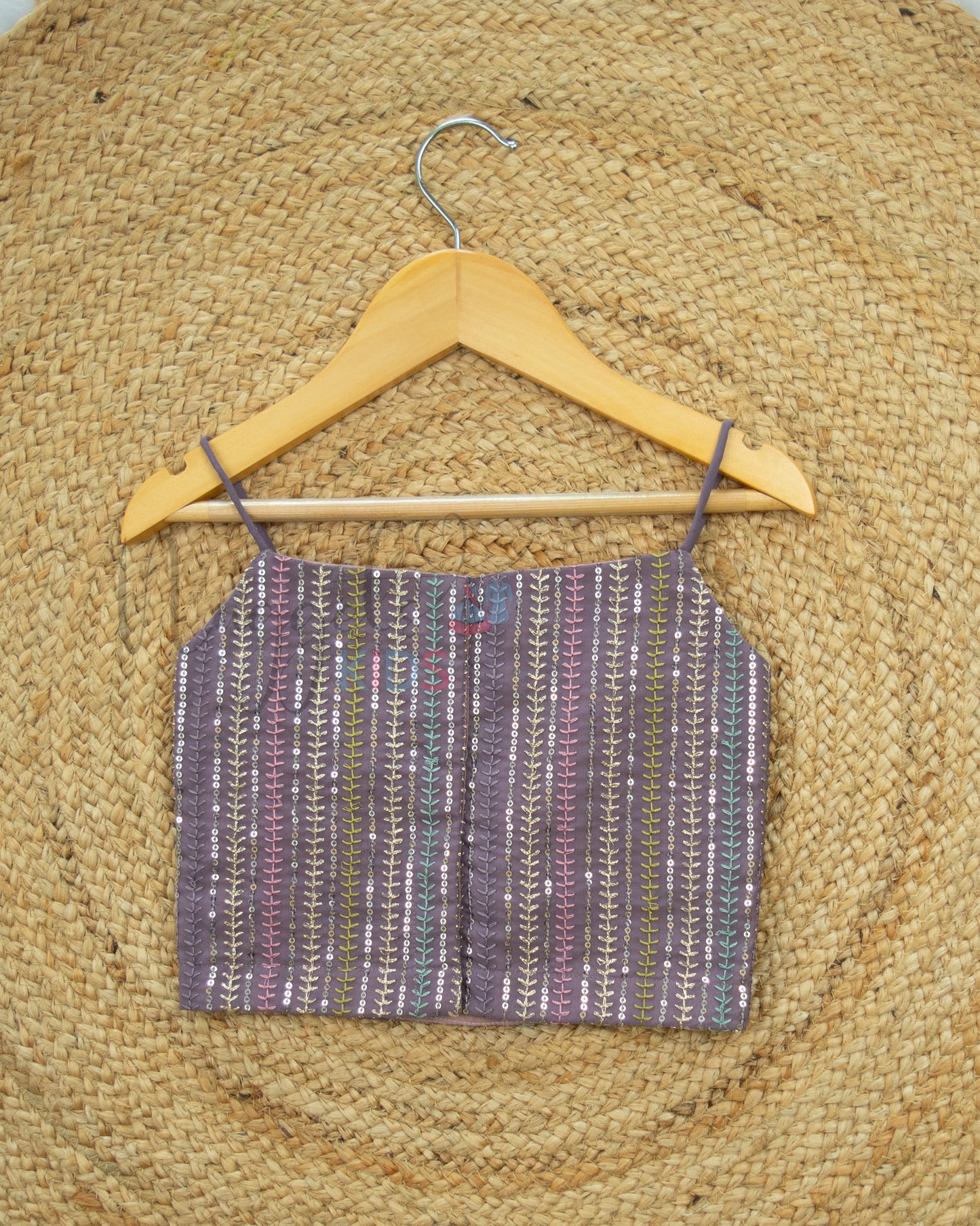 Ready to Ship: Mauve Designer Spaghetti Crop Top