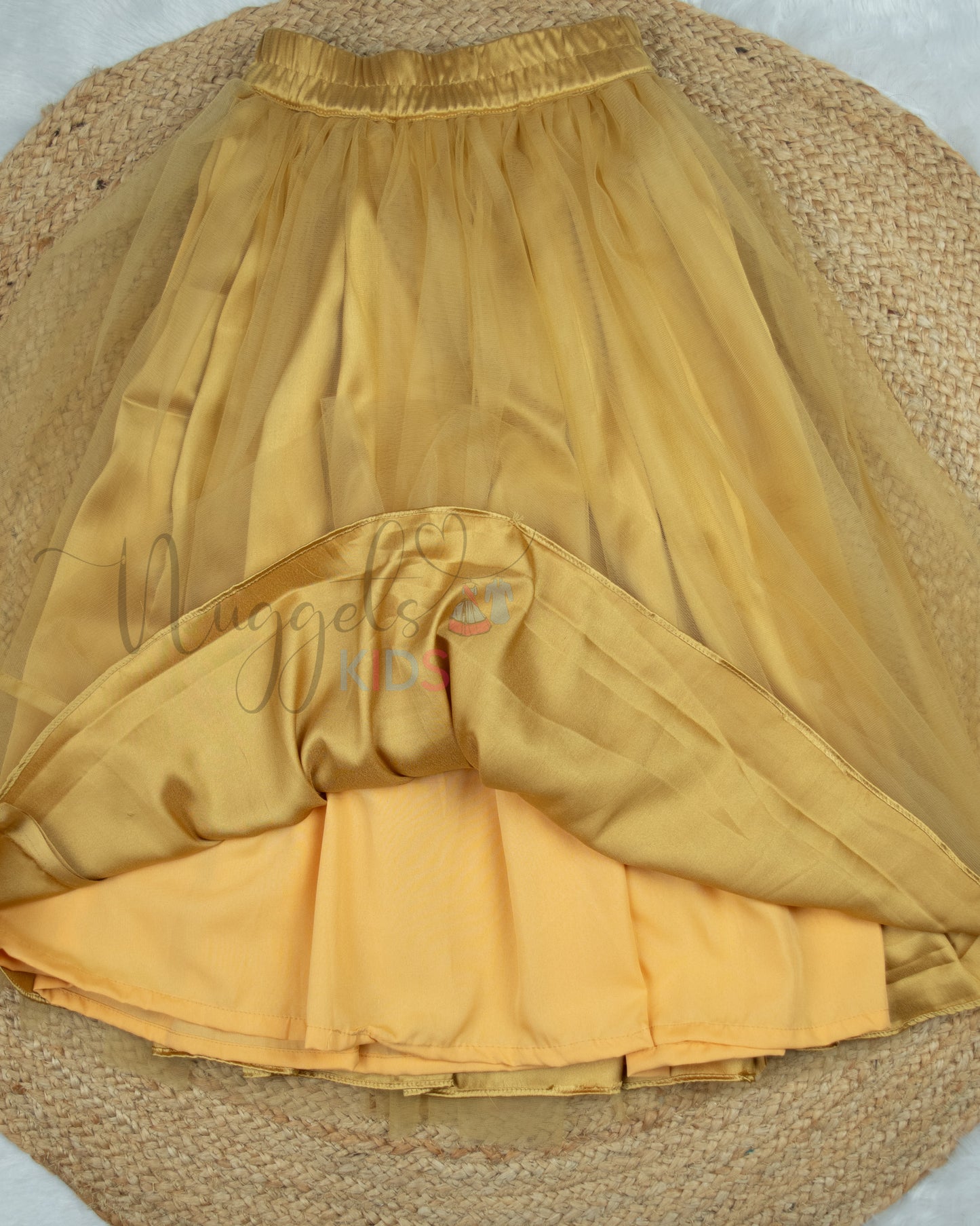 Ready to Ship: Golden Netted Lehenga