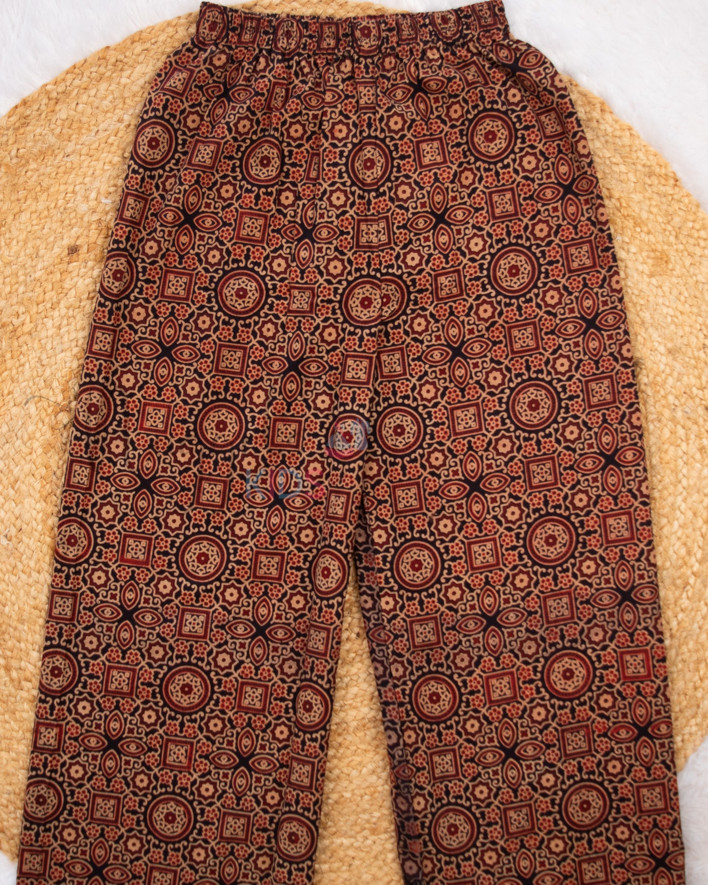 Ready to Ship: Black All over Ajrakh Full length Palazzo