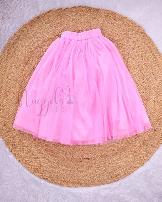 Ready to Ship: Baby Pink Netted Lehenga