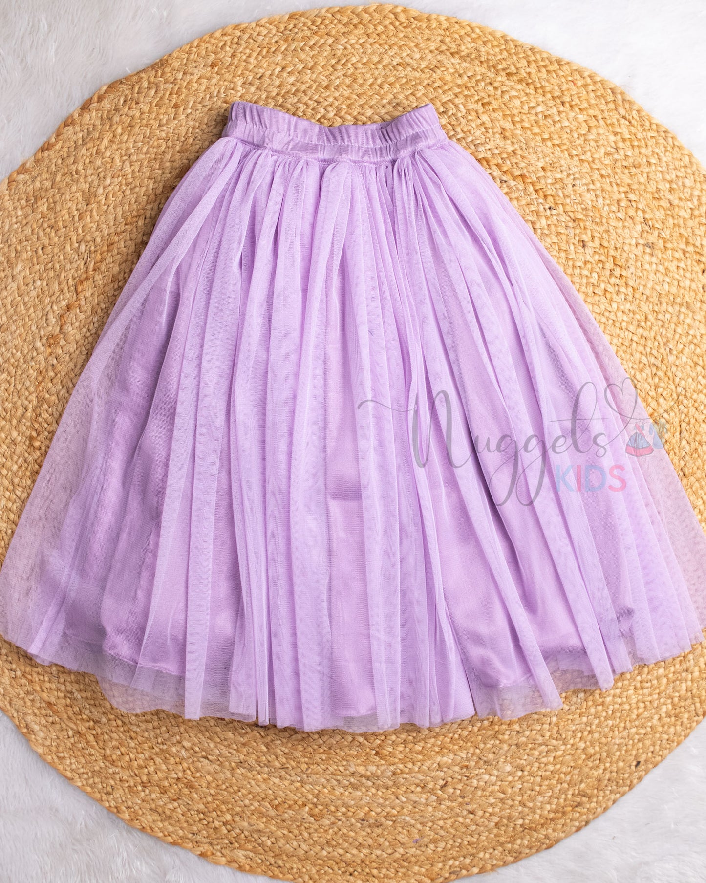 Ready to Ship: Mauve Lavender Netted Lehenga