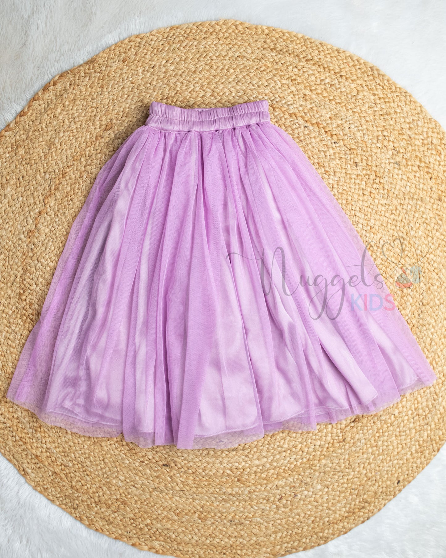 Ready to Ship: Pinkish Lavender Netted Lehenga