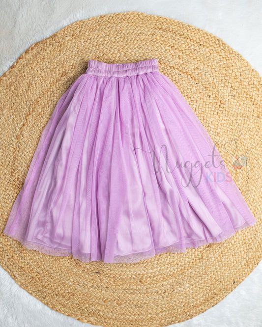 Ready to Ship: Pinkish Lavender Netted Lehenga