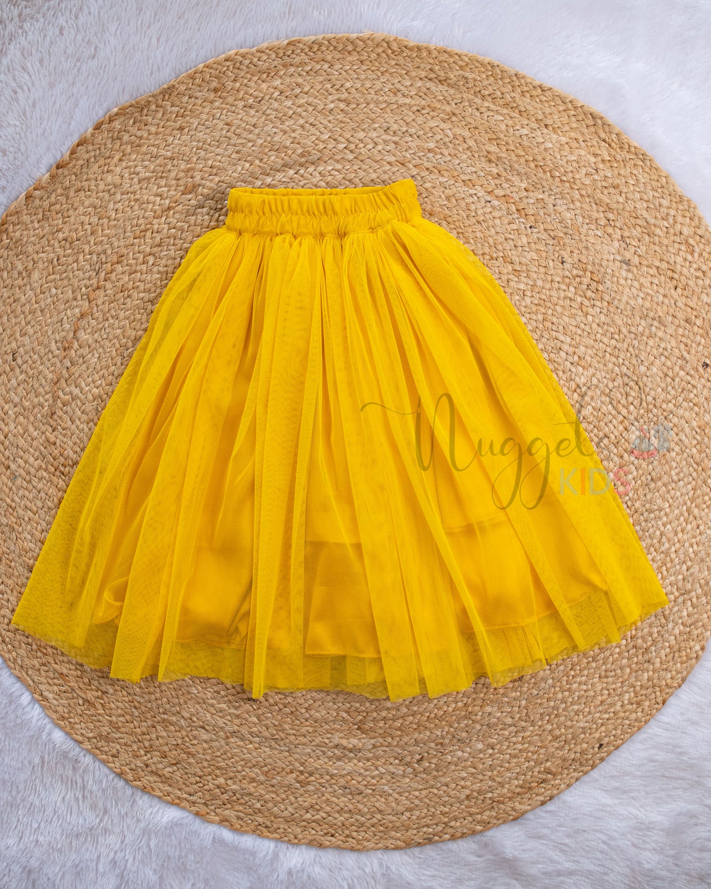 Pre Order: Yellow and white Top and Skirt