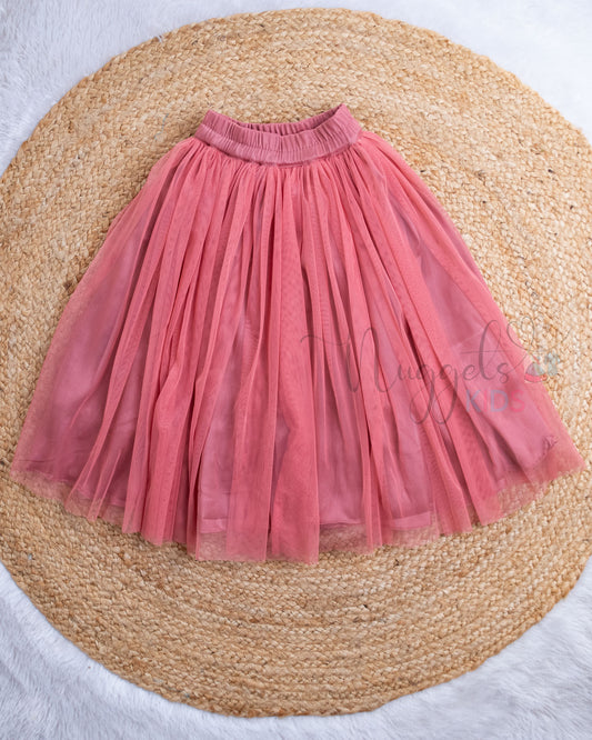 Ready to Ship: Salmon Netted Lehenga