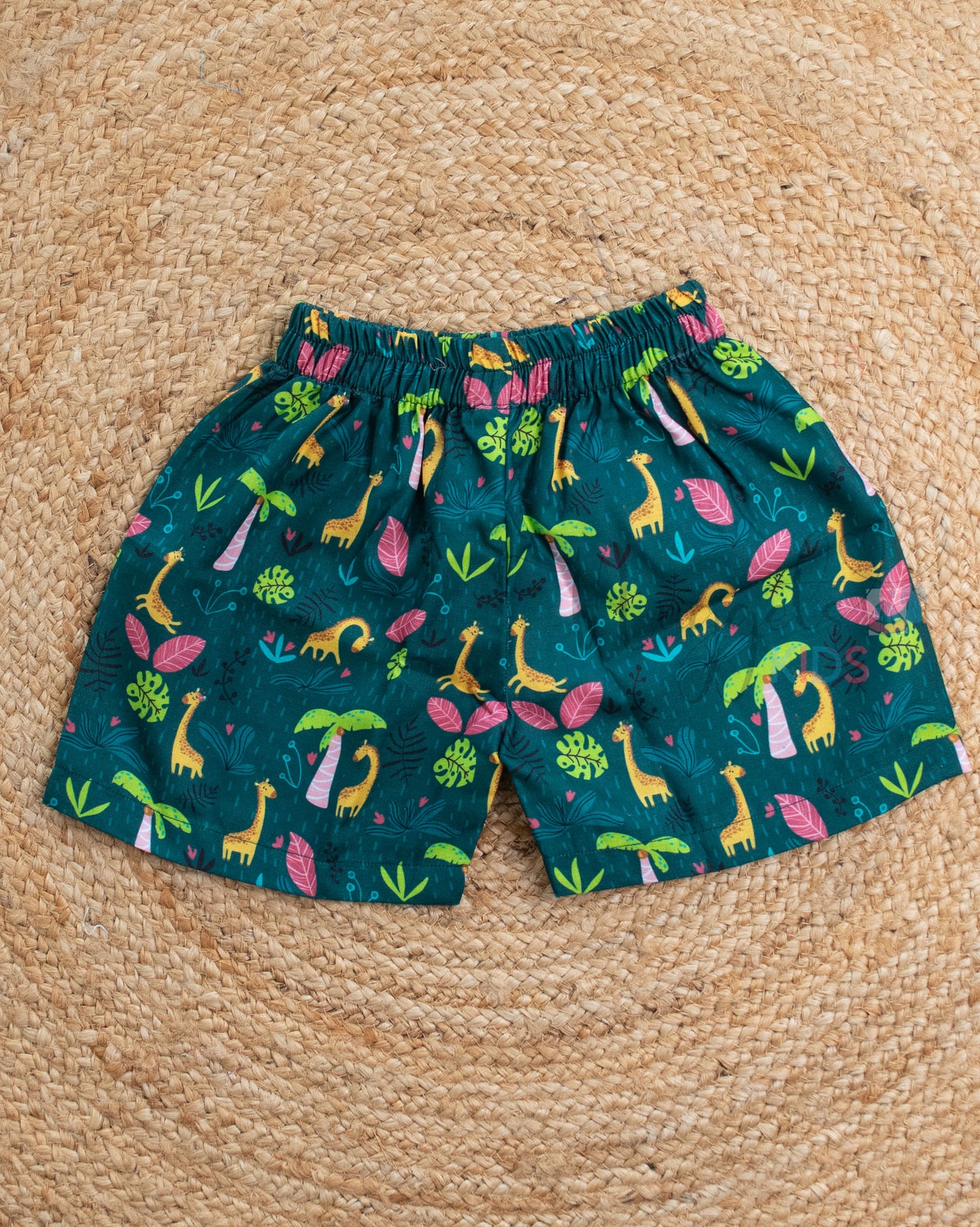 Ready to Ship: Giraffe Jam Linen Viscose Co_Ords Set