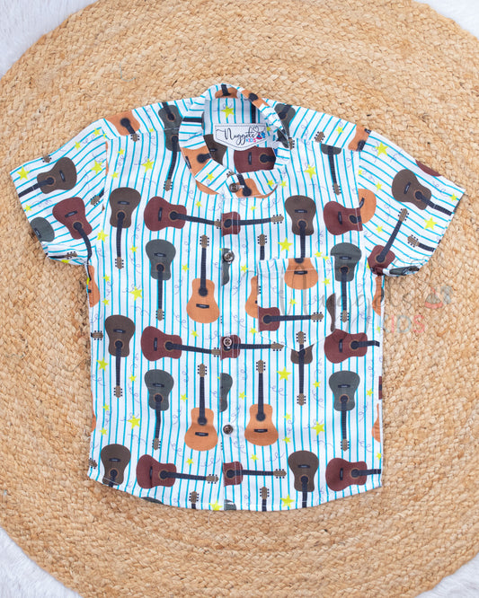 Ready to Ship: Music Vibe Linen Viscose Co-ord Set