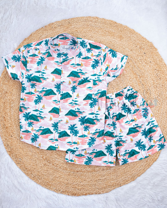 Ready to Ship: Island Hop Linen Viscose Co-ord Set