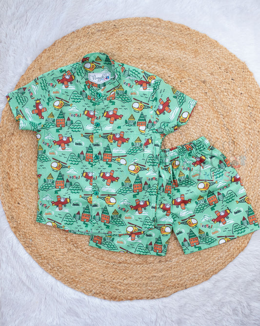 Ready to Ship: Travel Hover Linen Viscose Co-ord Set