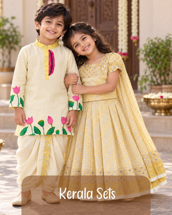 Kerala Traditional Outfits Boys and Girls