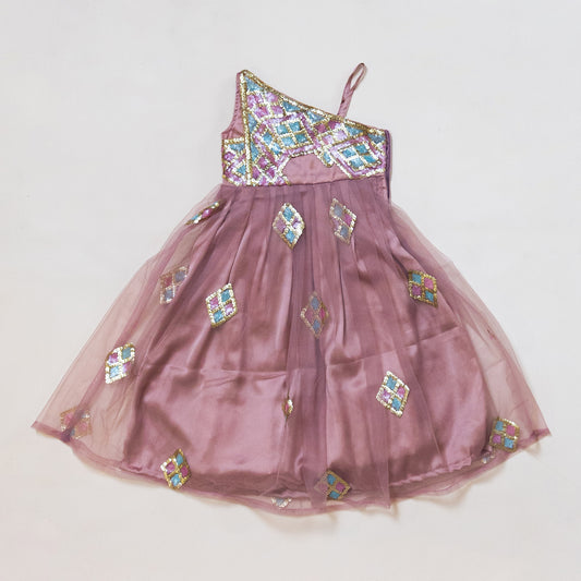 Pre Order: Dusky Pink One Shoulder Designer Gown