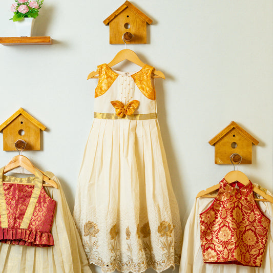 Pre Order: Zari Embroidery Frock