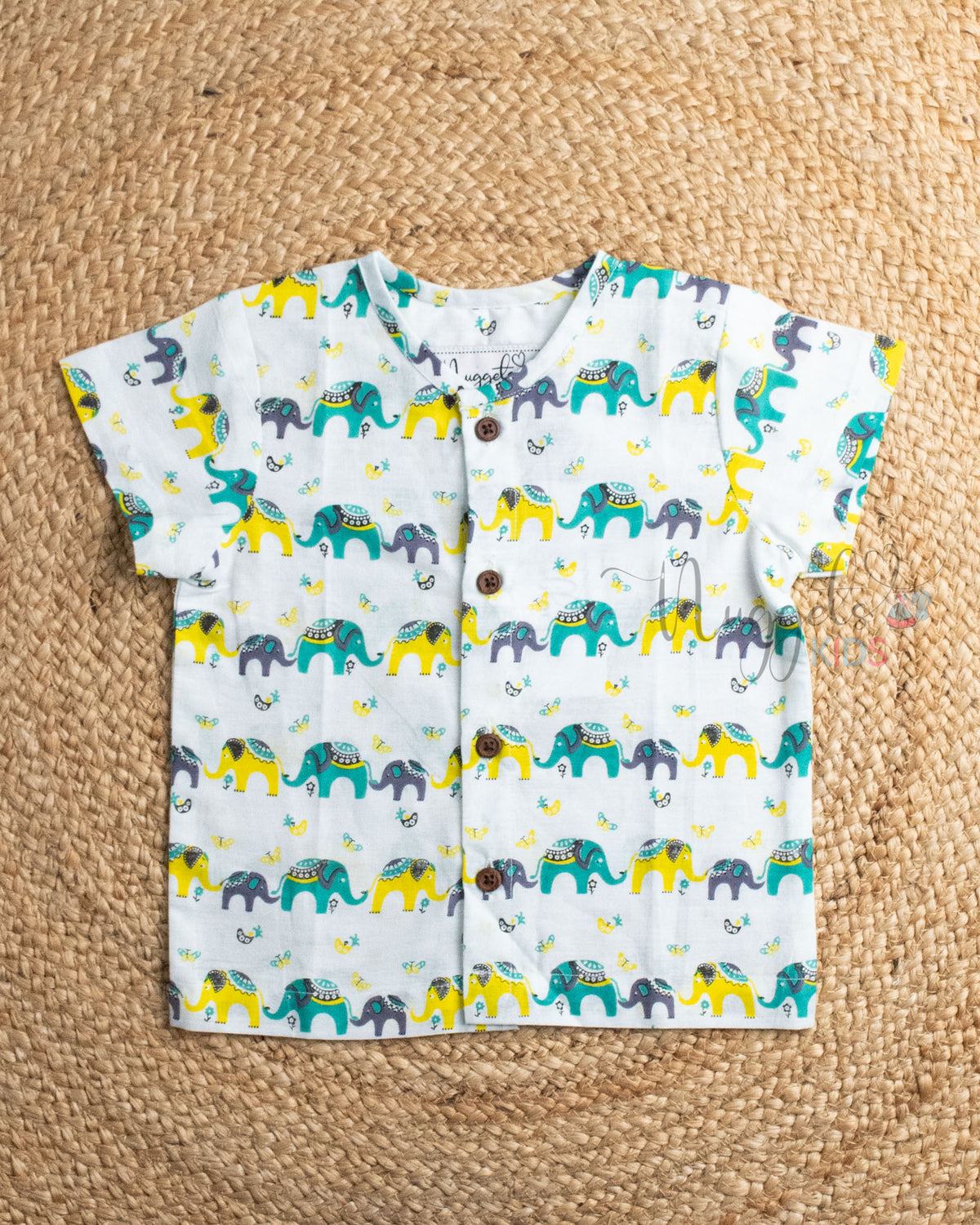Ready to Ship: Smiley Jumbo  Printed Jhabla and Shorts Set with Sleeves
