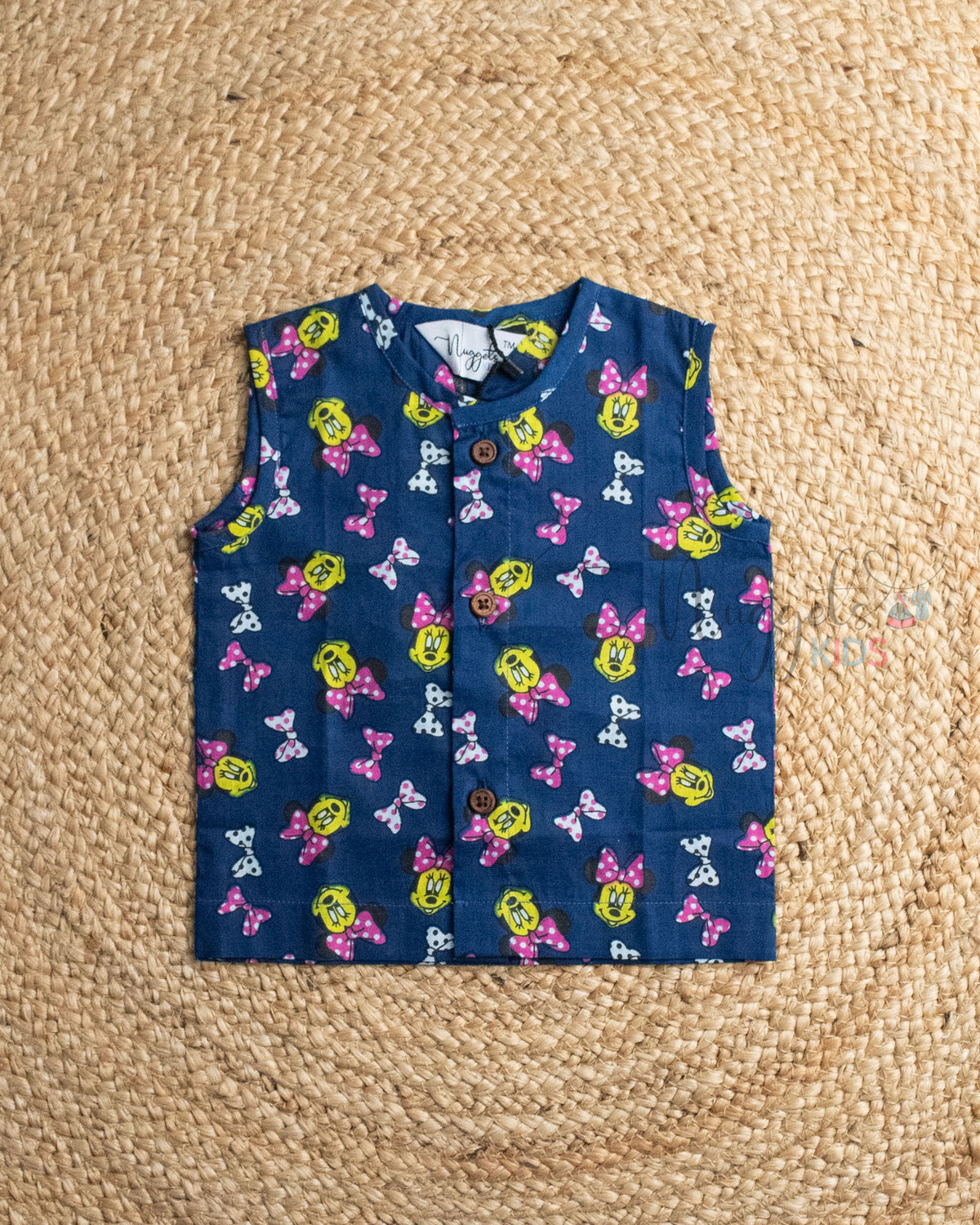 Ready to Ship: Pop Hammy Printed Sleeveless Jhabla and Shorts Set