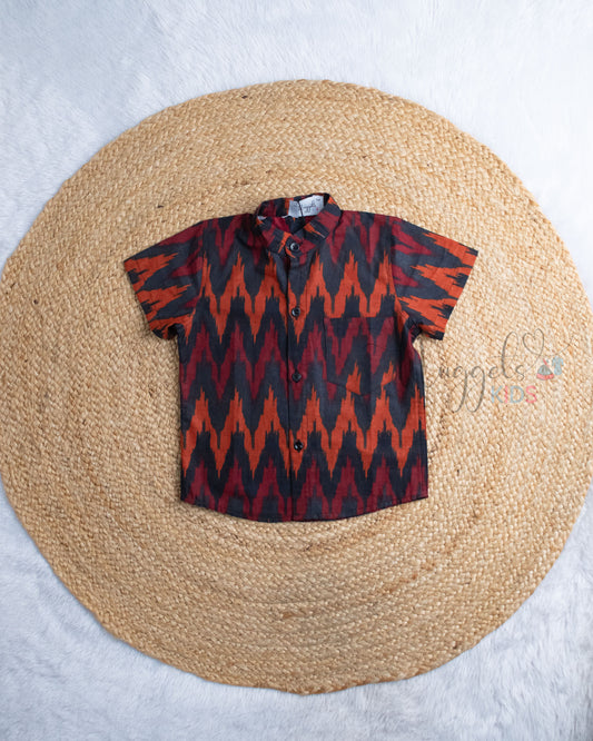 Ready to Ship: Young Hustle Ikkat Shirt