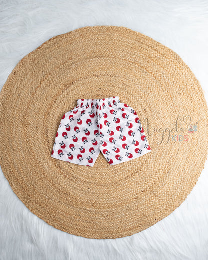 Ready to Ship: Mustache Man Printed Sleeveless Jhabla and Shorts Set