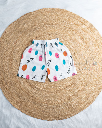 Ready to Ship: Twig Leaf Animals Printed Pure Cotton Sleeved Jhabla with Wooden Button Detailing