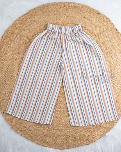 Ready to Ship: Offwhite Hakoba Crop Top  And Straight Cotton Palazzo Pant