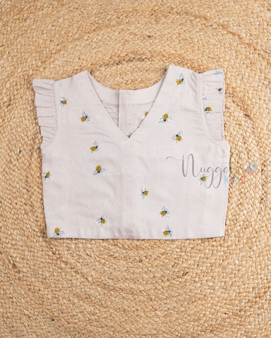 Ready to Ship: Beige Bee Cotton Co_ords