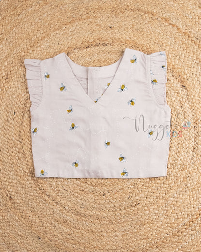 Ready to Ship: Beige Bee Cotton Co_ords