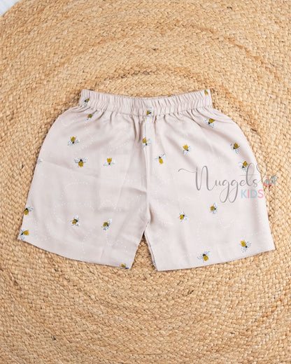 Ready to Ship: Beige Bee Cotton Co_ords