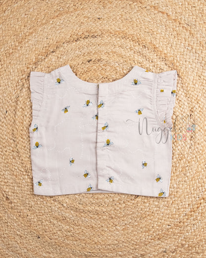Ready to Ship: Beige Bee Cotton Co_ords