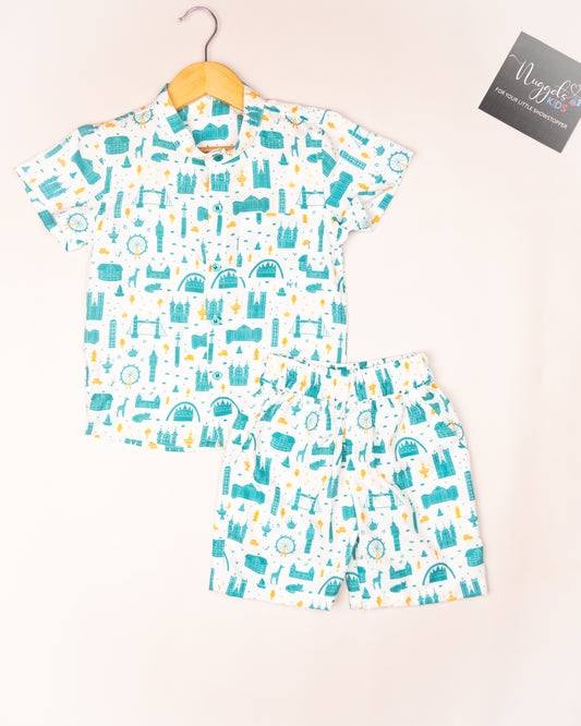 Ready to Ship: London Printed Swiss Cotton Co-ord Set