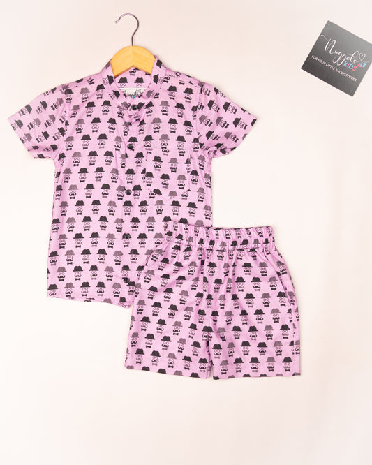Ready to Ship: Party Man Printed Swiss Cotton Co-ord Set