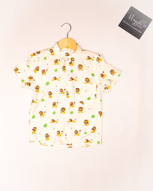 Ready to Ship: Lion King Printed Swiss Cotton Co-ord Set