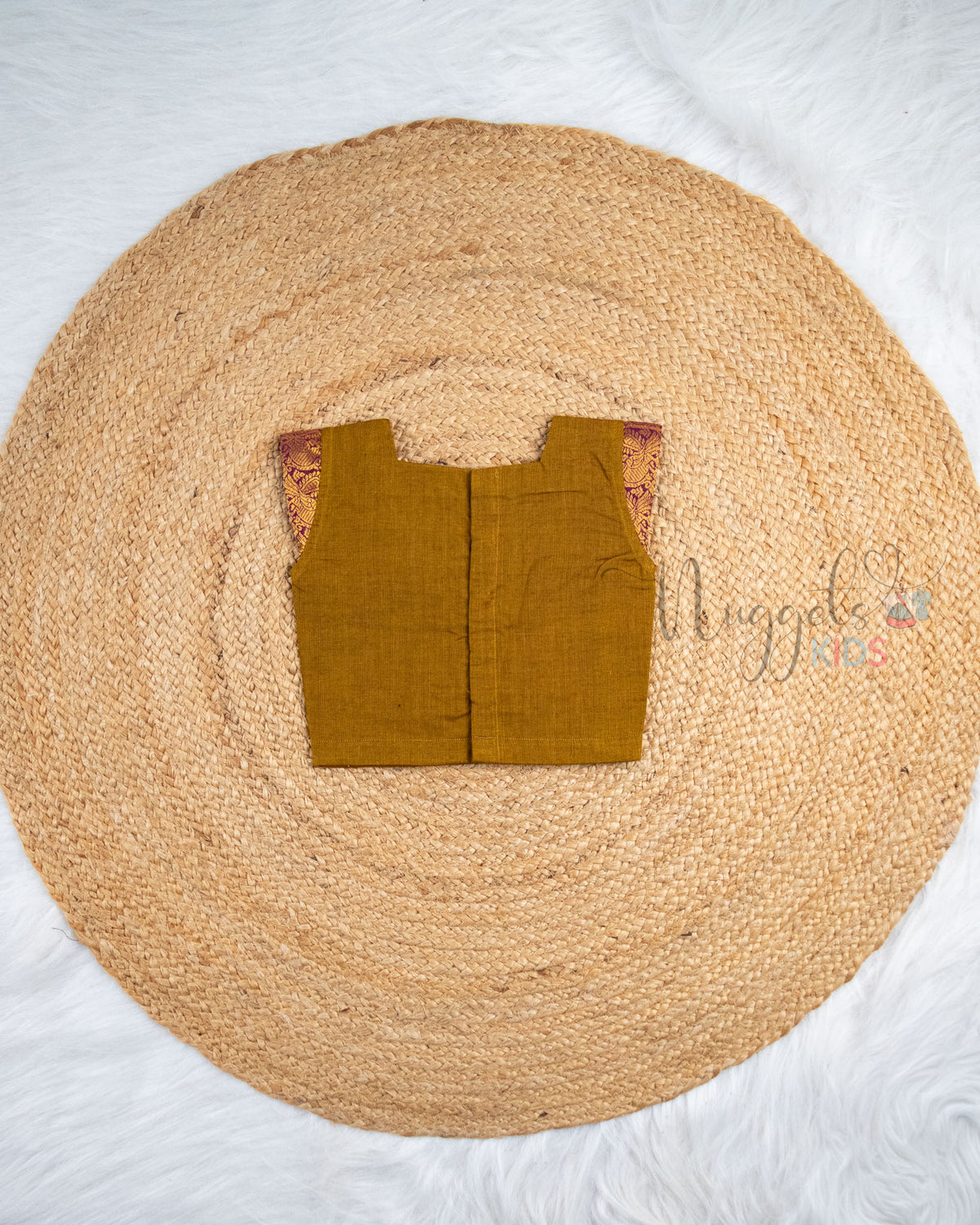Ready to Ship: Brown And Purple Chettinad Pattu Pavada