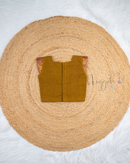 Ready to Ship: Brown And Purple Chettinad Pattu Pavada