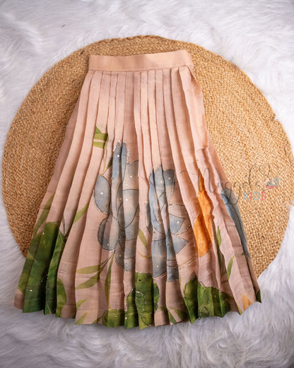 Ready to Ship: Olive Green Floral Lehenga Set