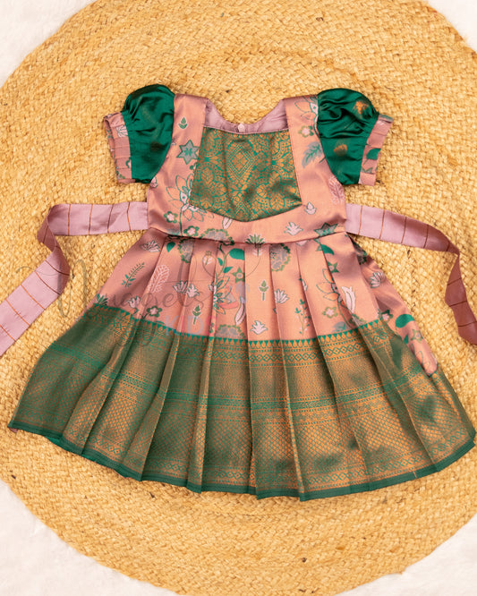 Kanchi Pattu Pattu Frocks For Kids Silk Kids Frock Royal Blue With