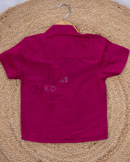 Ready to Ship: Pink Silk Short Kurta