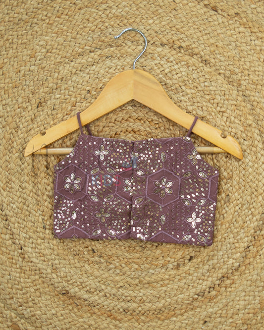 Ready to Ship: Plum Designer Spaghetti Crop Top
