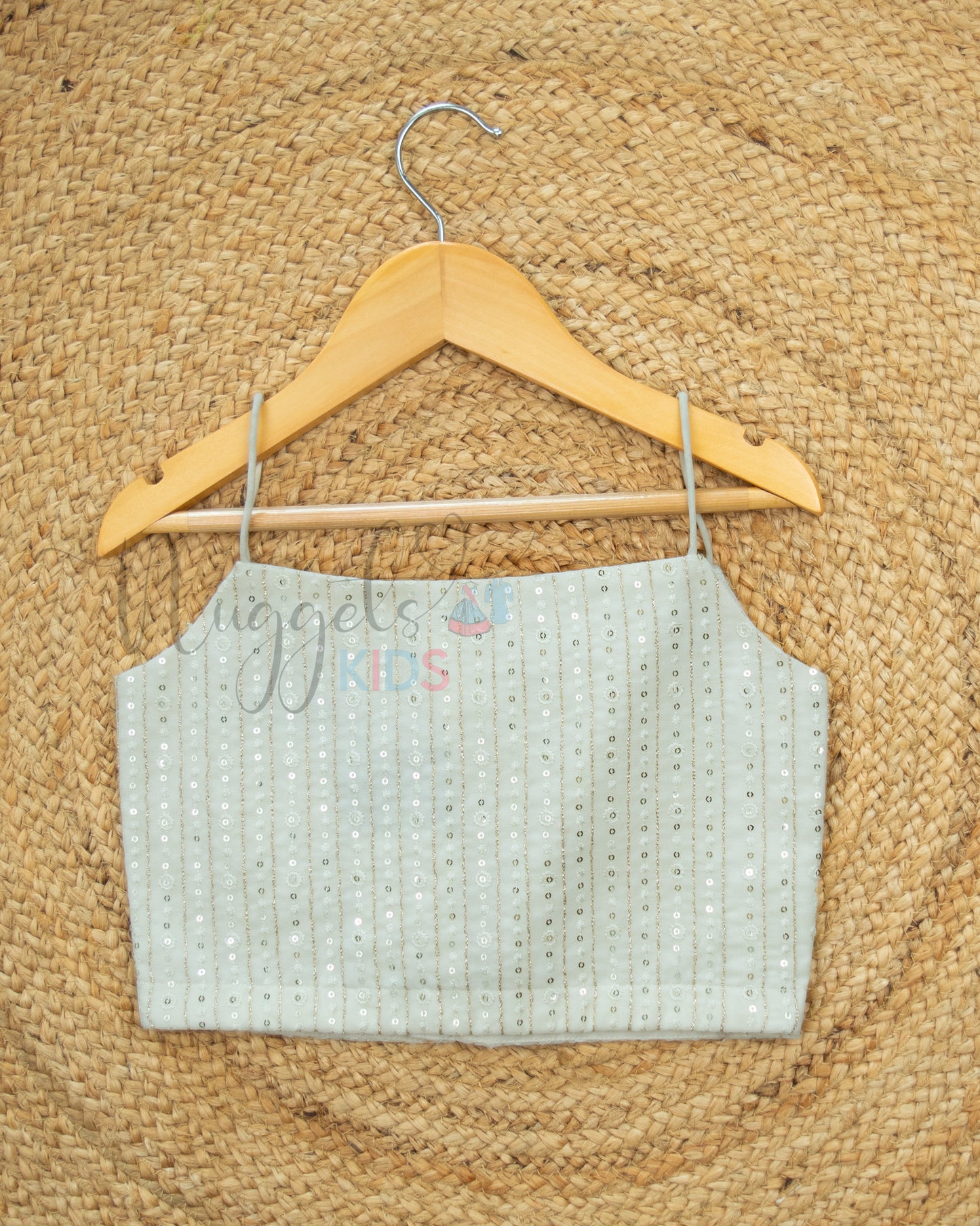 Ready to Ship: Pear White Designer Spaghetti Crop Top