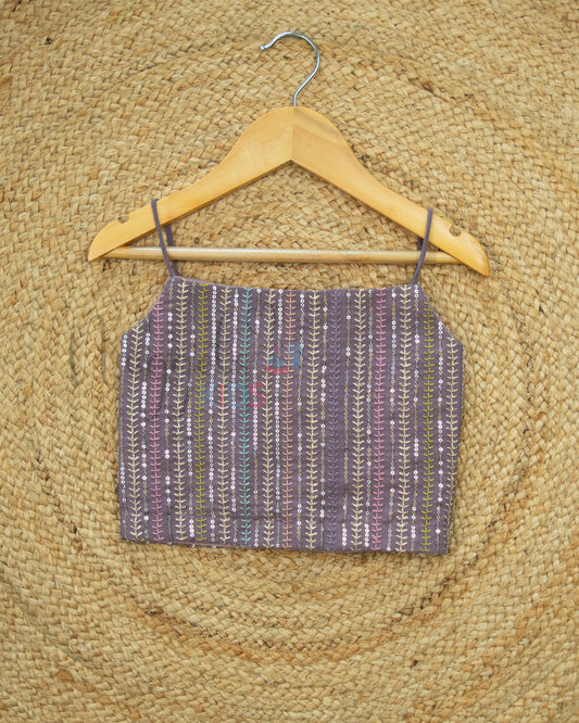 Ready to Ship: Mauve Designer Spaghetti Crop Top