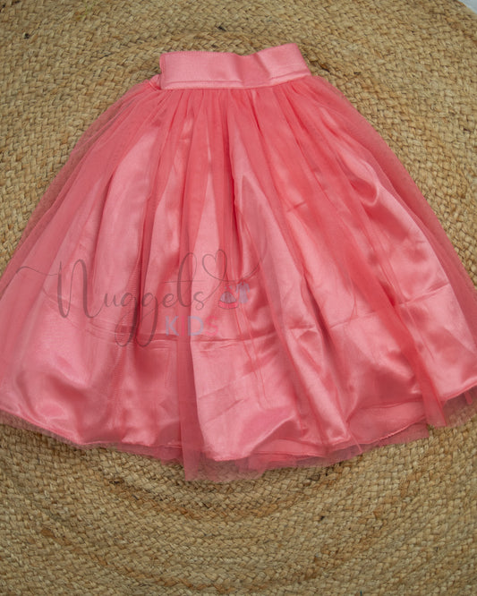 Ready to Ship: Onion Pink Netted  Lehenga