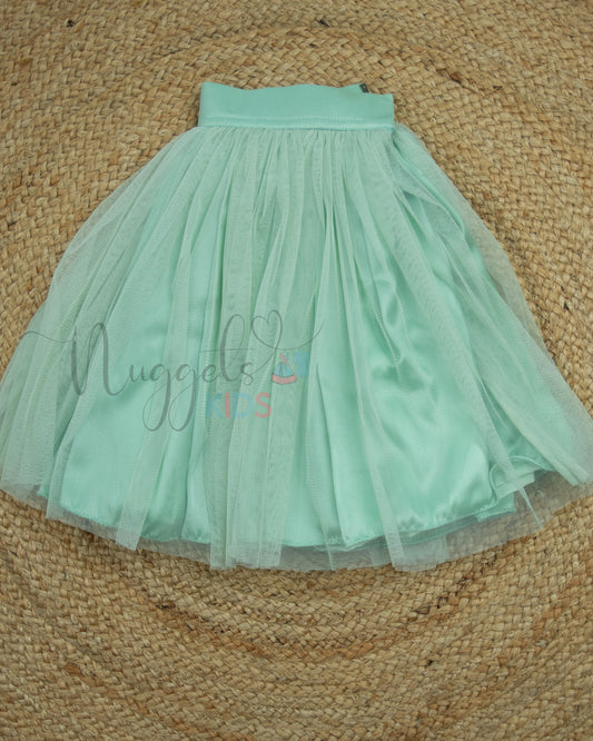 Ready to Ship: Mint Green Netted  Lehenga