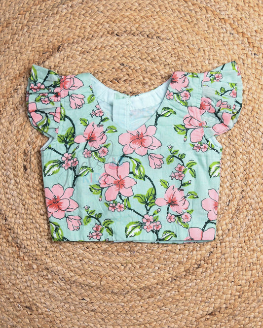 Ready to Ship: Pista Green Skorts Set