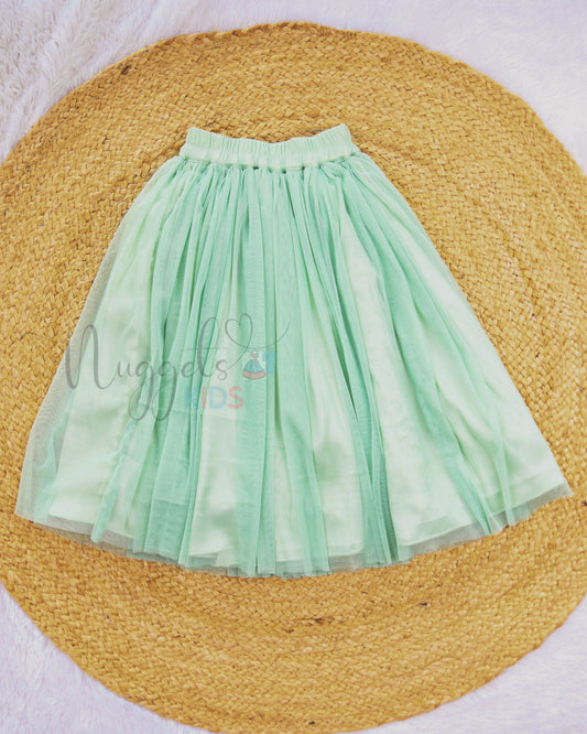 Ready to Ship: Mint Green Netted Lehenga
