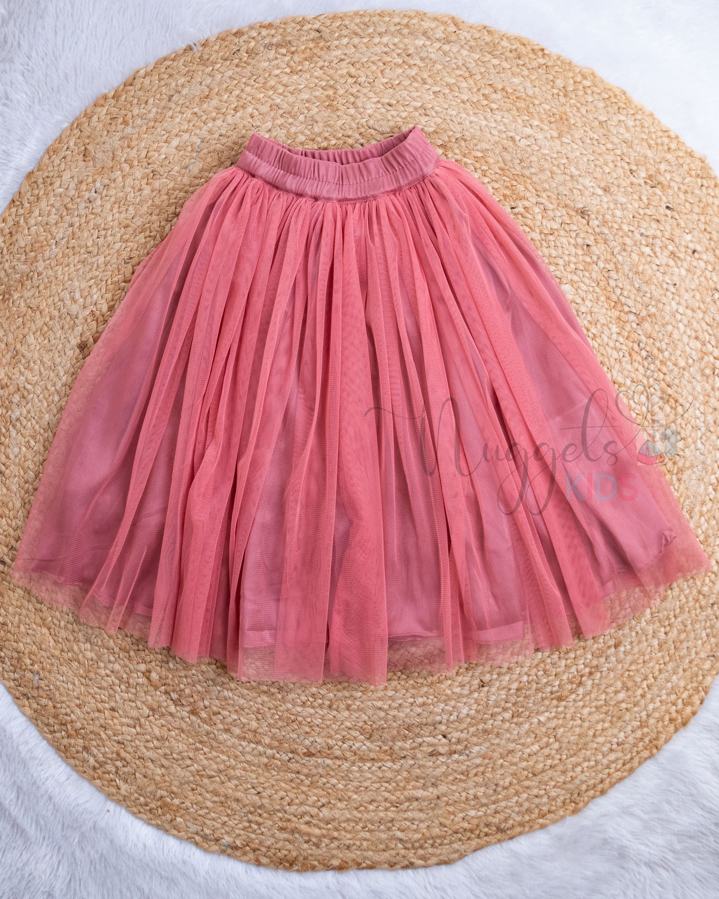 Ready to Ship: Salmon Netted Lehenga