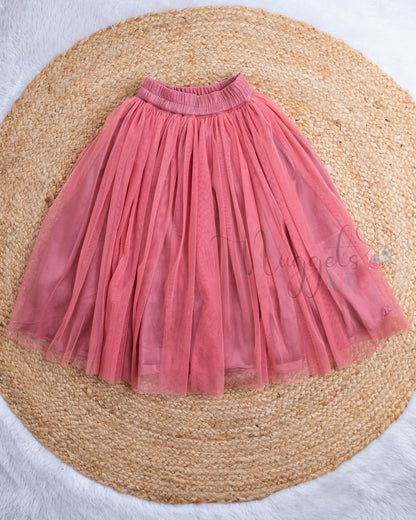 Ready to Ship: Salmon Netted Lehenga