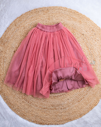 Ready to Ship: Salmon Netted Lehenga