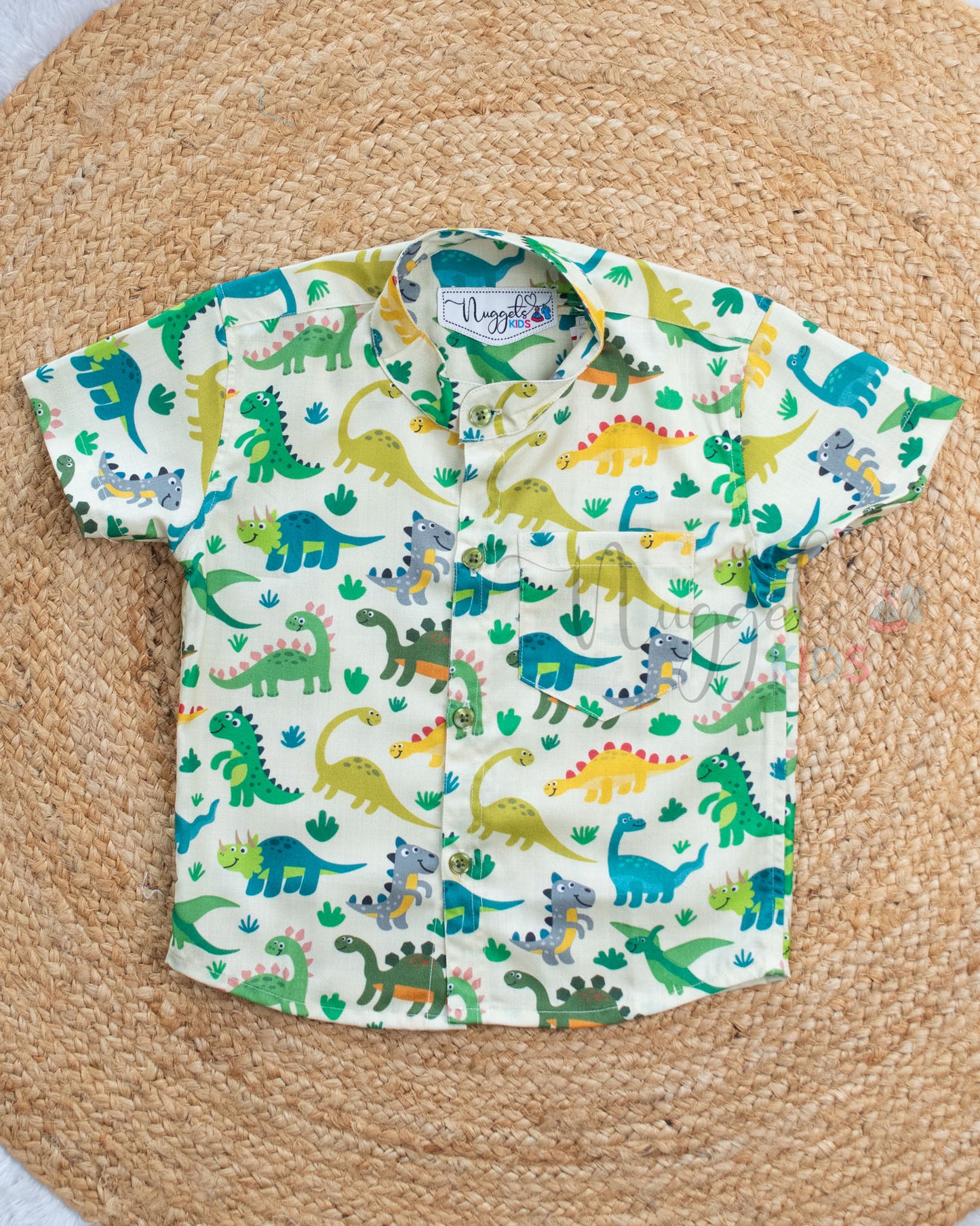 Ready to Ship: Dino Drift Linen Viscose Linen Co-ord Set