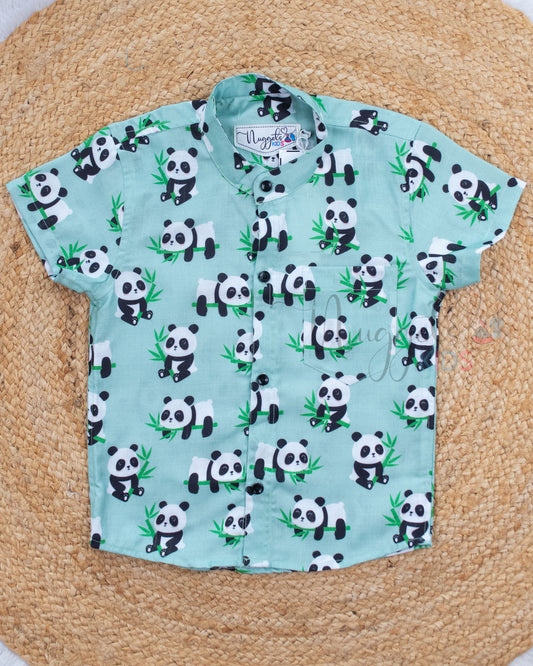 Ready to Ship: Panda Pop Linen Viscose Co-ord Set