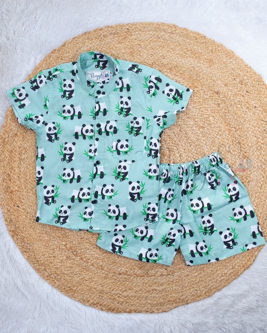 Ready to Ship: Panda Pop Linen Viscose Co-ord Set